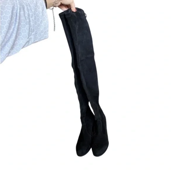 STUART WEITZMAN Landmark Over-the-Knee Suede Boots Size 7.5 - Picture 6 of 13